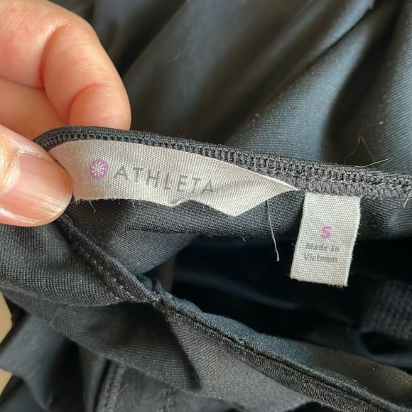 Athleta black cross back key hole midi dress size small - Picture 6 of 7